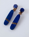 Vintage Lapis Lazuli & 18kt Gold Earrings